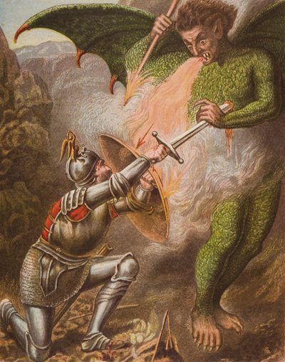 El conflicto de Christian con Apollyon, ilustración de 